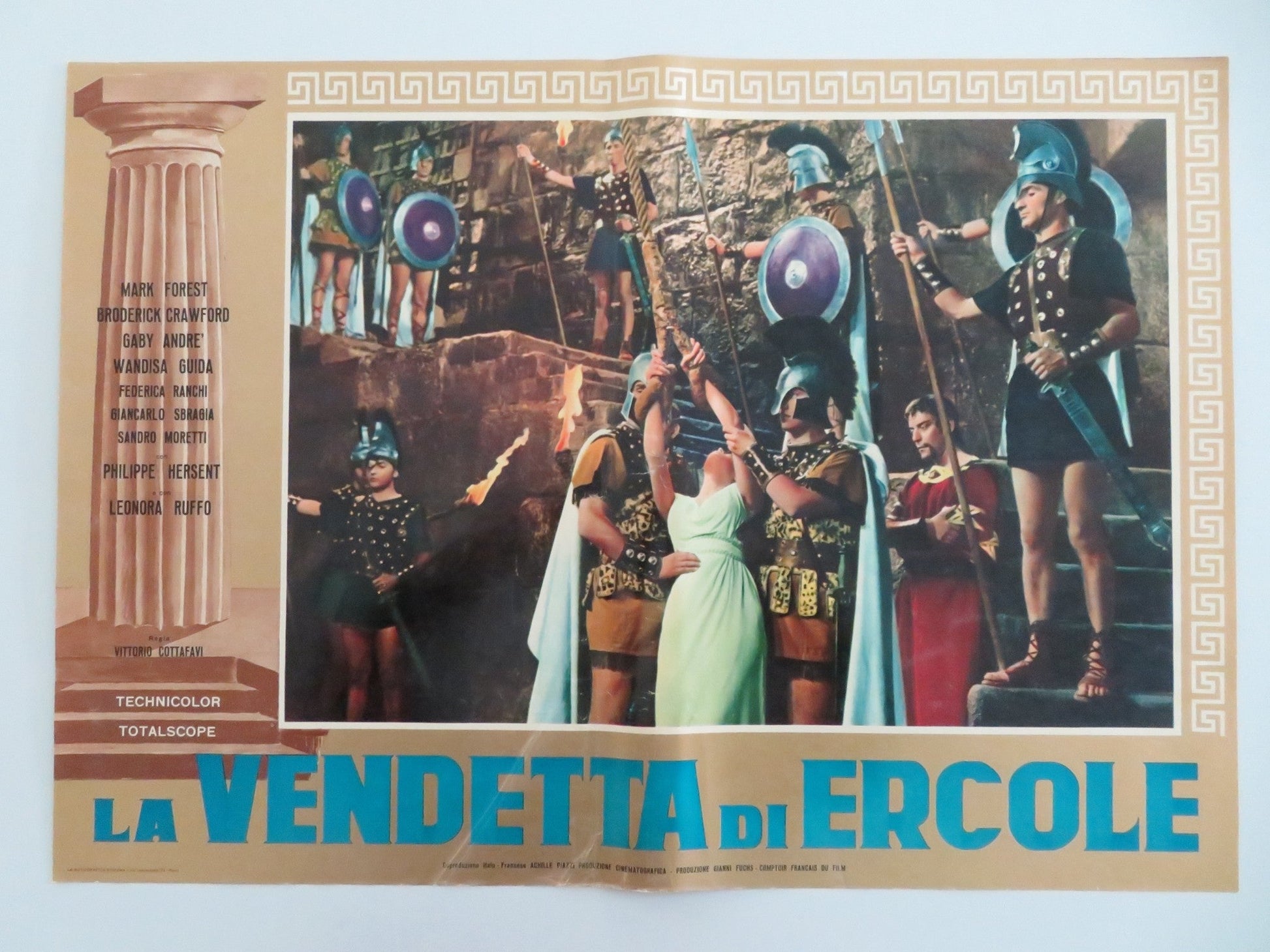 GOLIATH AND THE DRAGON - G ITALIAN FOTOBUSTA POSTER MARK FOREST CRAWFORD 1961 Movie posters