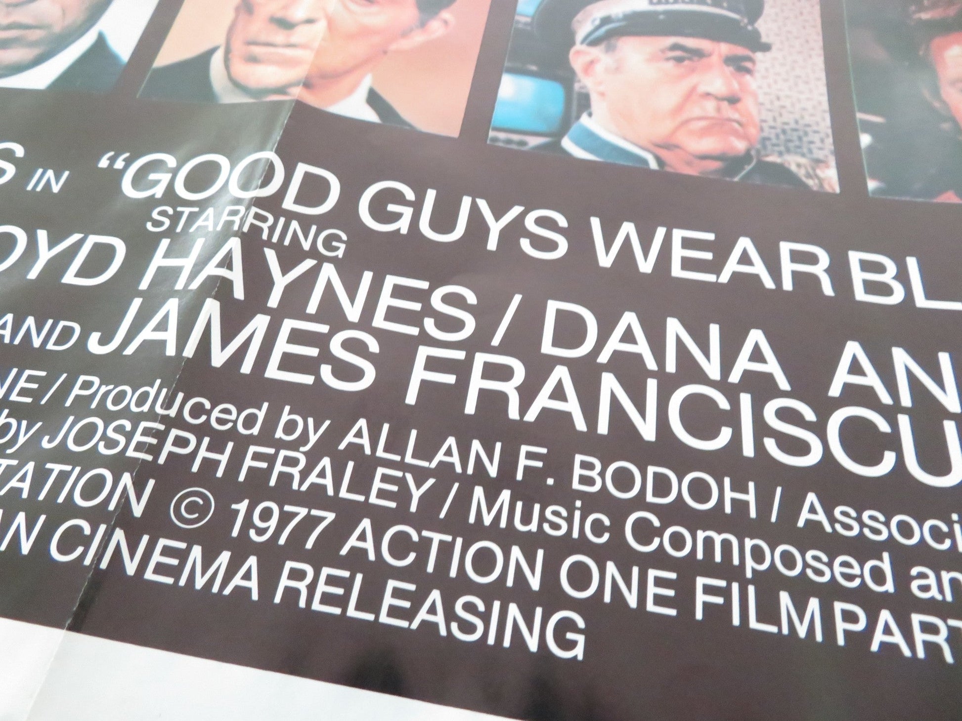 Good Guys Wear Black Folded US One Sheet Poster Chuck Norris Anne Archer 1977 Movie posters