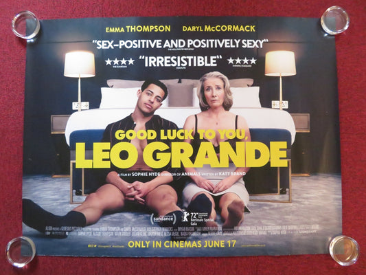 GOOD LUCK TO YOU, LEO GRANDE UK QUAD ROLLED POSTER EMMA THOMPSON 2022 Rendezvous Cinema Movie posters