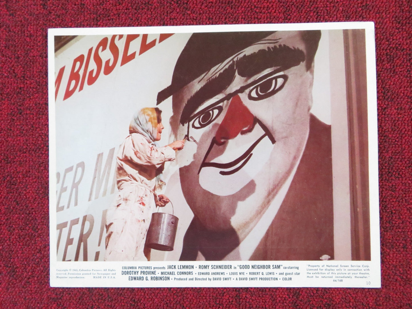 GOOD NEIGHBOR SAM - 10 LOBBY CARD JACK LEMMON ROMY SCHNEIDER 1963 Rendezvous Cinema Movie posters