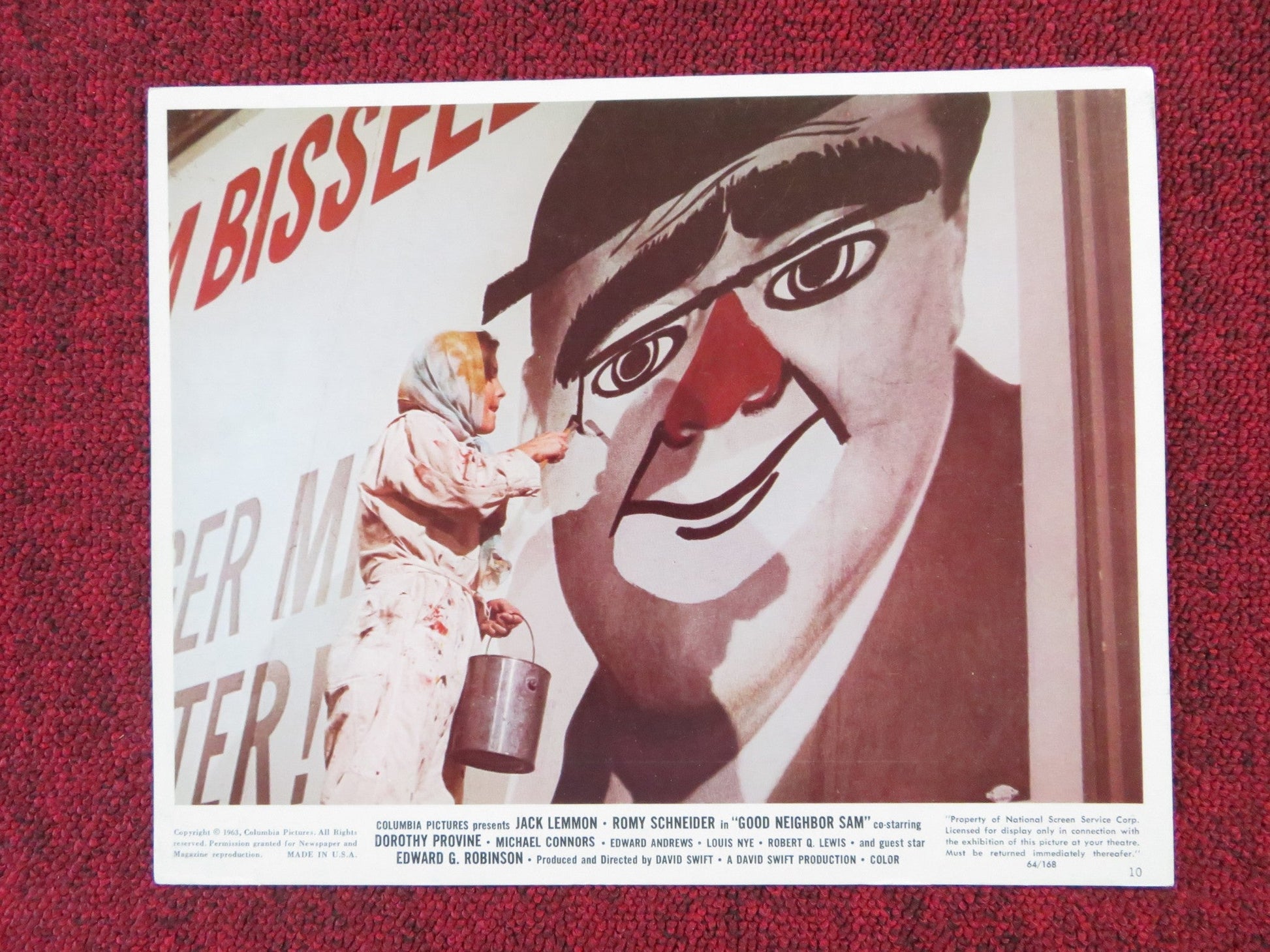 GOOD NEIGHBOR SAM - 10 LOBBY CARD JACK LEMMON ROMY SCHNEIDER 1963 Rendezvous Cinema Movie posters