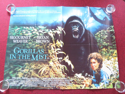 GORILLAS IN THE MIST UK QUAD ROLLED POSTER SIGOURNEY WEAVER BRYAN BROWN 1988 Rendezvous Cinema Movie posters