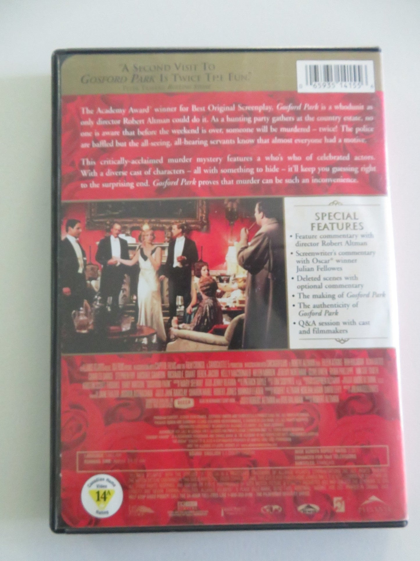 Gosford Park (DVD) Maggie Smith Michael Gambon 2001 Region 1 Movie posters