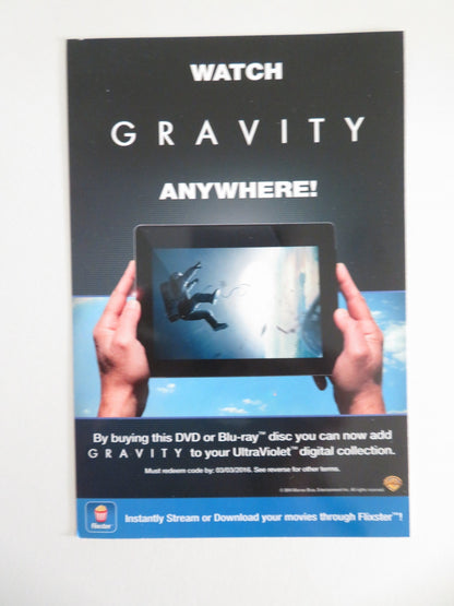 GRAVITY (DVD) SANDRA BULLOCK GEORGE CLOONEY 2013 REGION 2 Movie posters