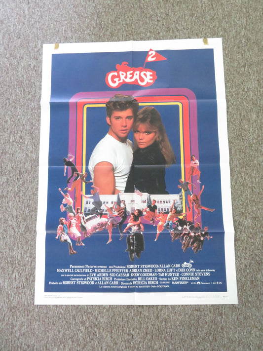Grease 2 Italian 2 Foglio Poster Michelle Pfeiffer Maxwell Caulfield 1982 Movie posters
