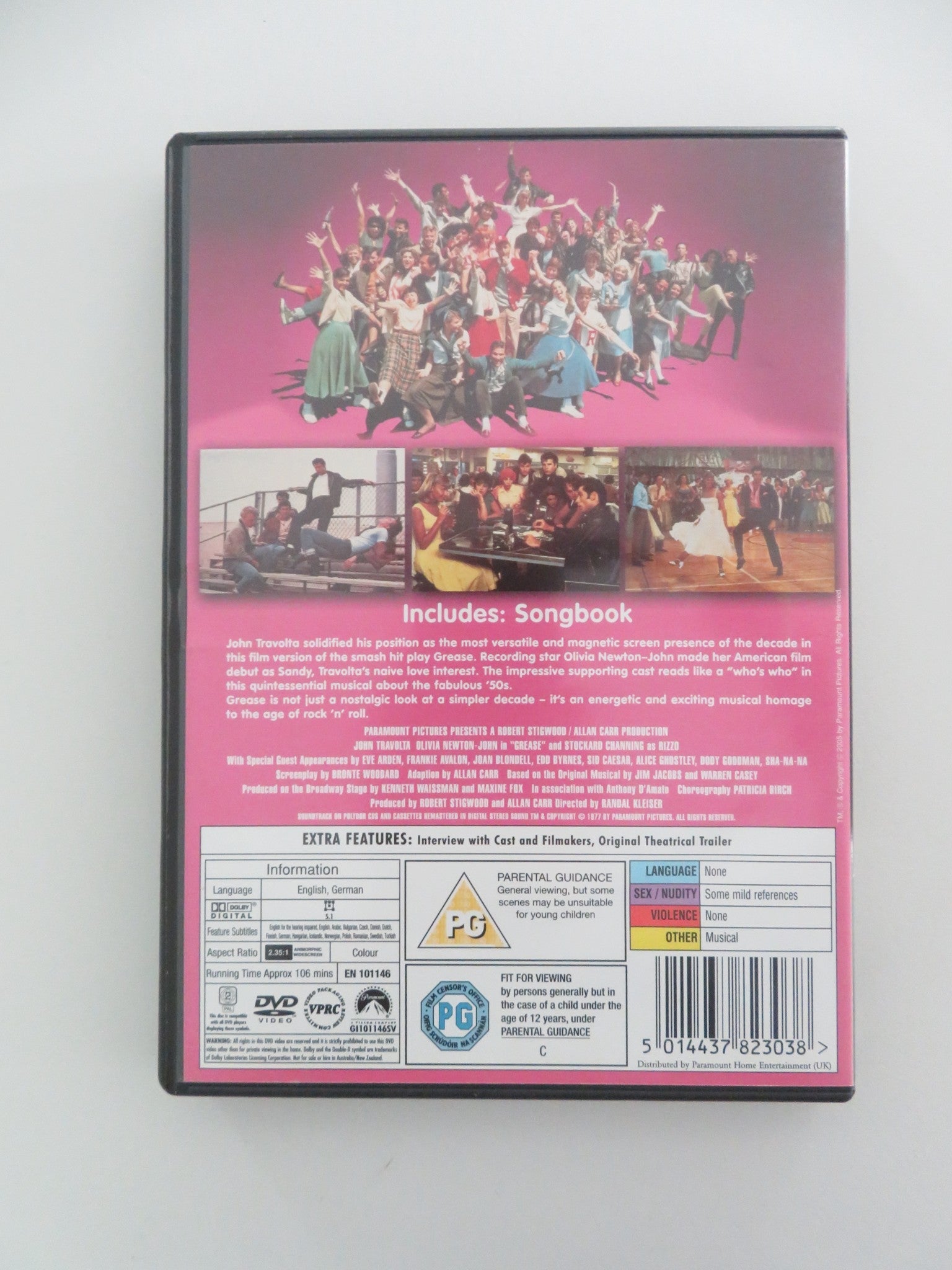 GREASE (DVD) JOHN TRAVOLTA OLIVIA NEWTON - JOHN 1978 REGION 2 Movie posters