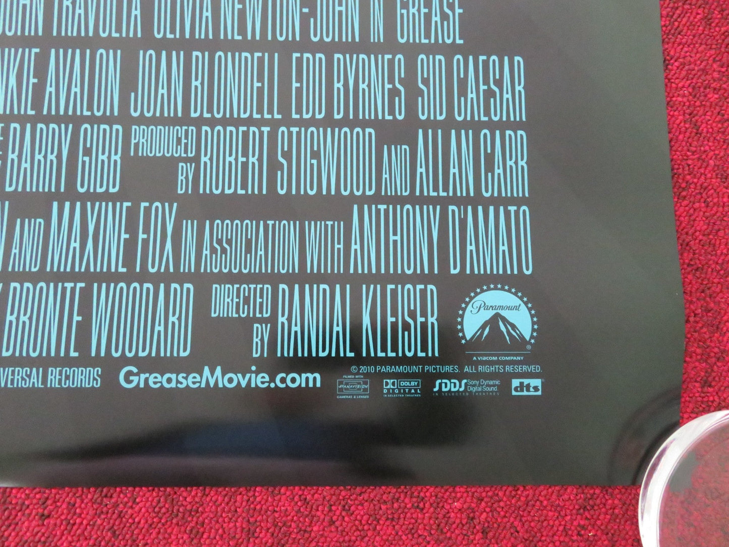 GREASE: SING - A - LONG US ONE SHEET ROLLED POSTER TRAVOLTA OLIVIA NEWTON - JOHN 2010 Movie posters