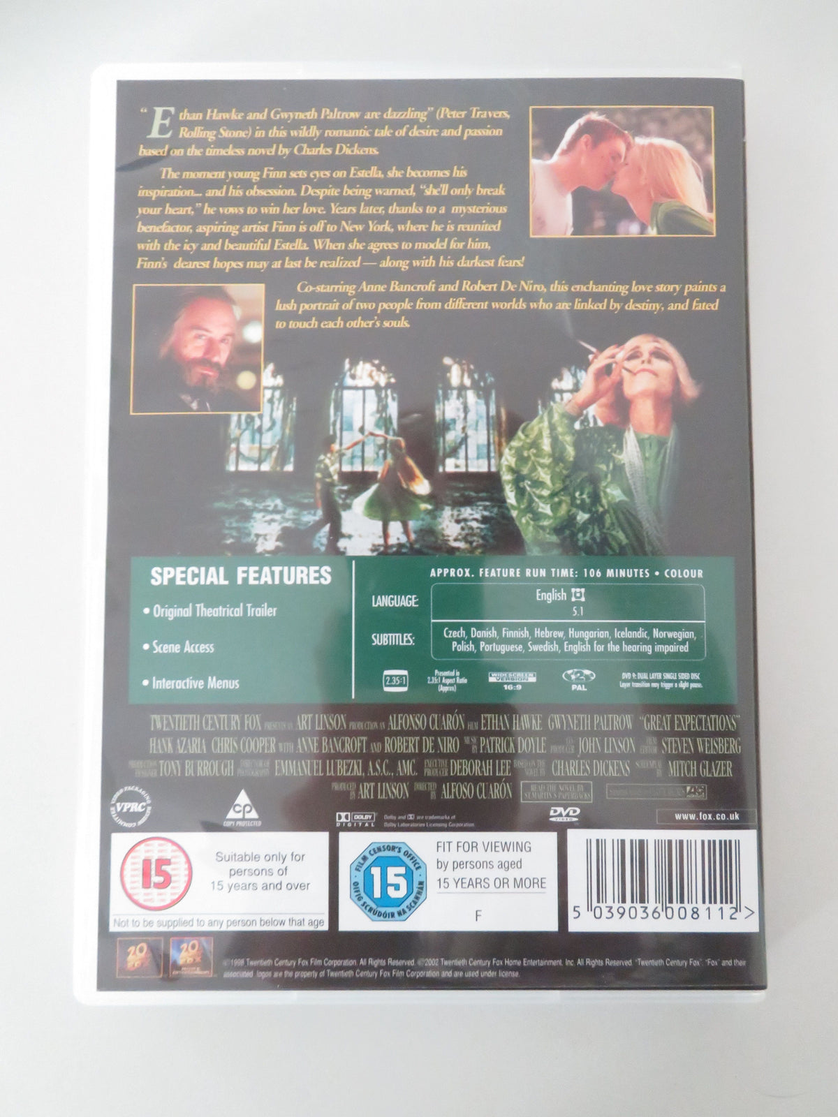 Great Expectations (DVD) Ethan Hawke Gwyneth Paltrow 1998 Region 2 Movie posters