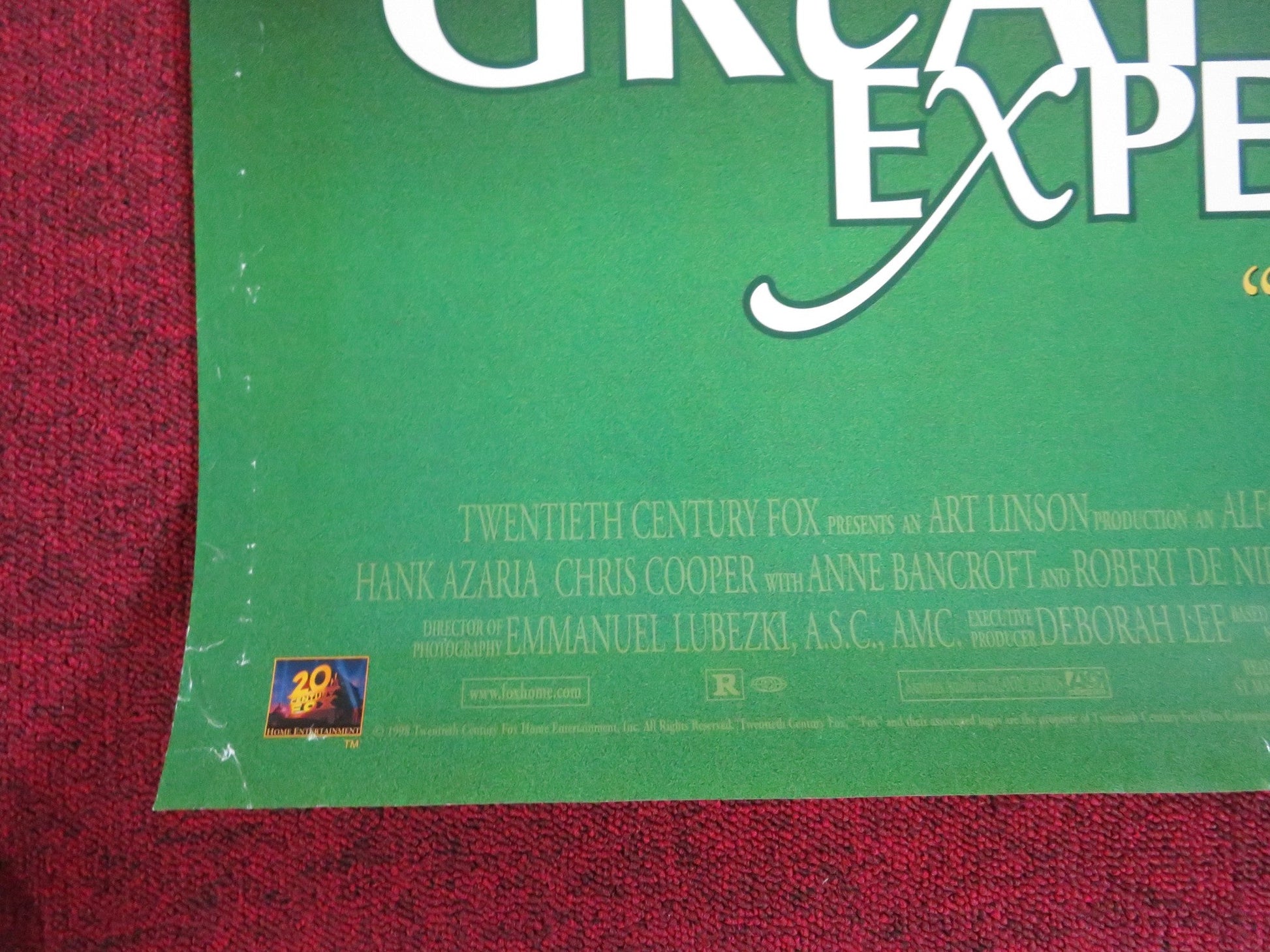 GREAT EXPECTATIONS VHS VIDEO POSTER ROLLED GWYNETH PALTROW ETHAN HAWKE 1998 Rendezvous Cinema Movie posters