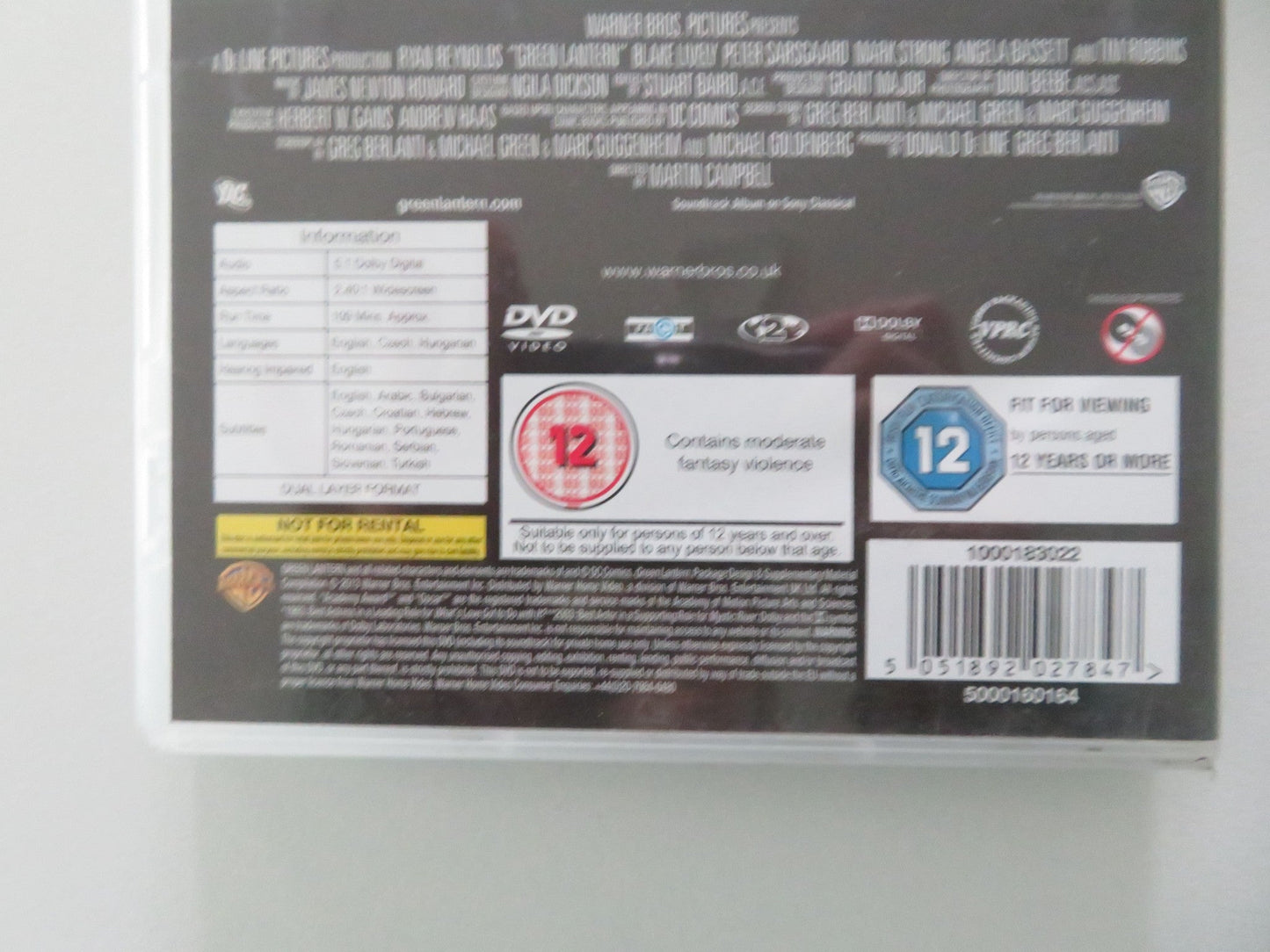 Green Lantern (DVD) DC Ryan Reynolds Blake Lively 2011 Region 2 Movie posters