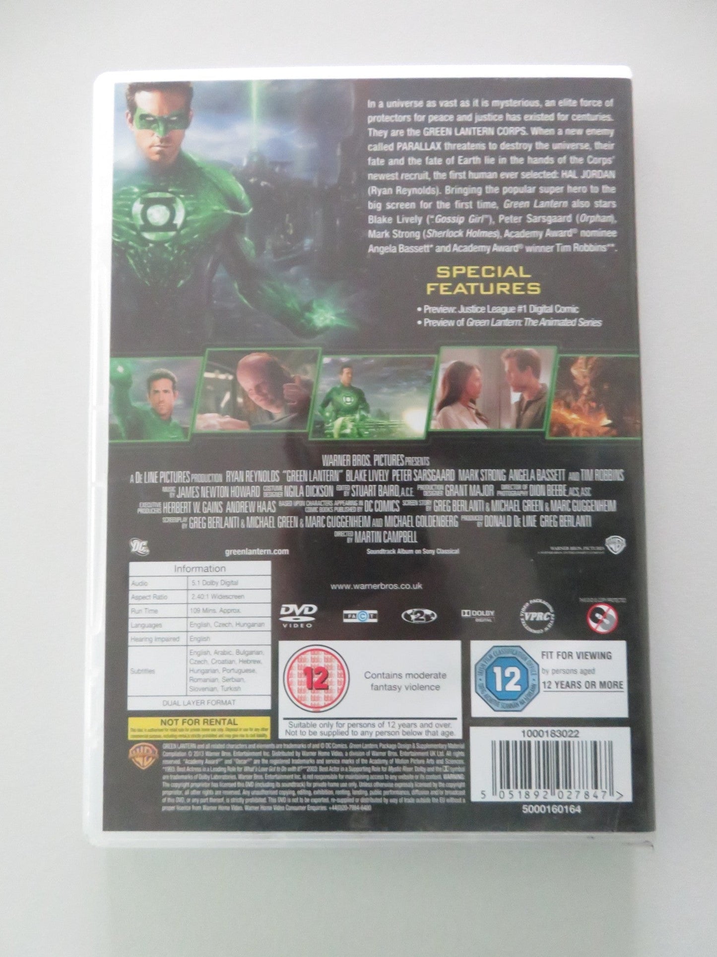 Green Lantern (DVD) DC Ryan Reynolds Blake Lively 2011 Region 2 Movie posters