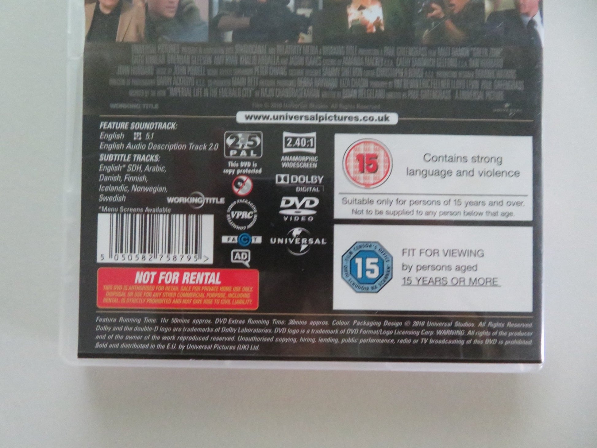 GREEN ZONE (DVD) MATT DAMON GREG KINNEAR 2010 REGION 2, 5 Movie posters