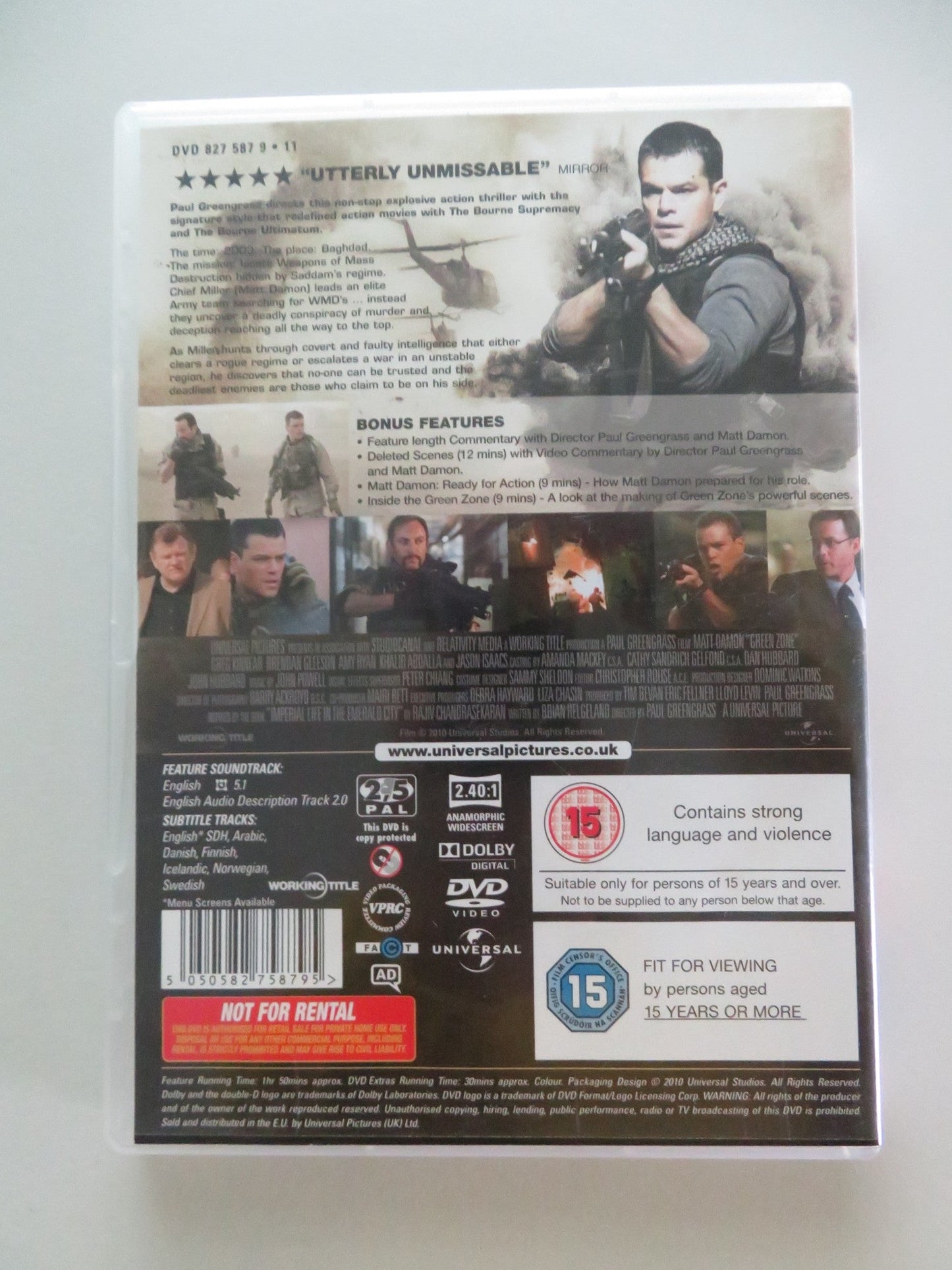 GREEN ZONE (DVD) MATT DAMON GREG KINNEAR 2010 REGION 2, 5 Movie posters