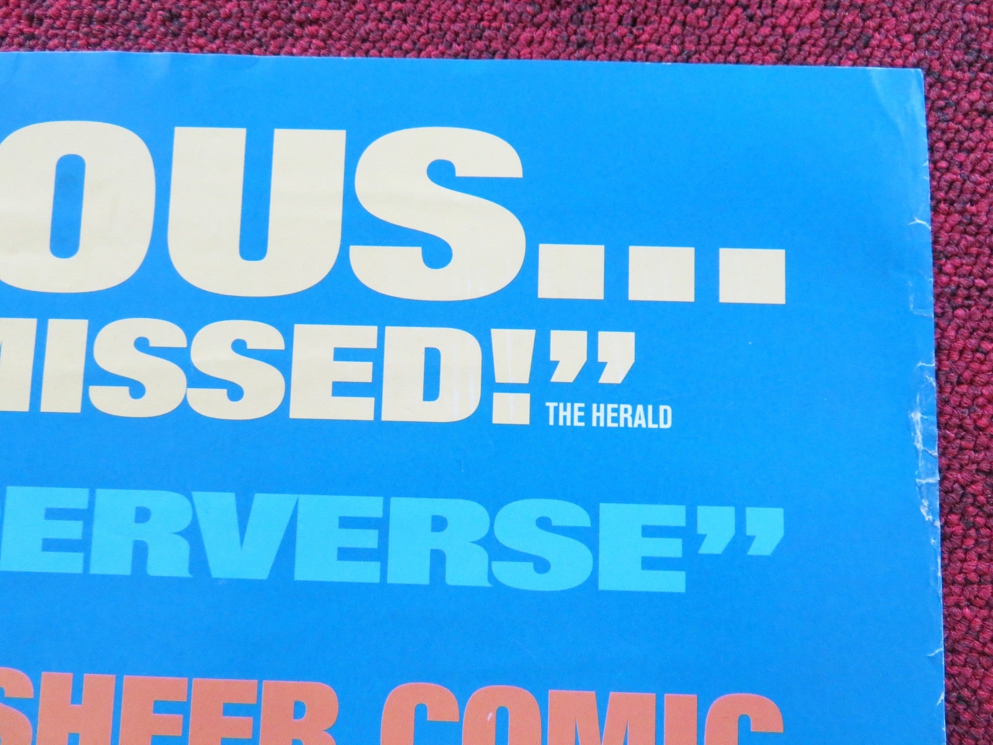 GREGORY'S 2 GIRLS VHS VIDEO POSTER CARLY MCKINNON JOHN MURTAGH 1999 Rendezvous Cinema Movie posters