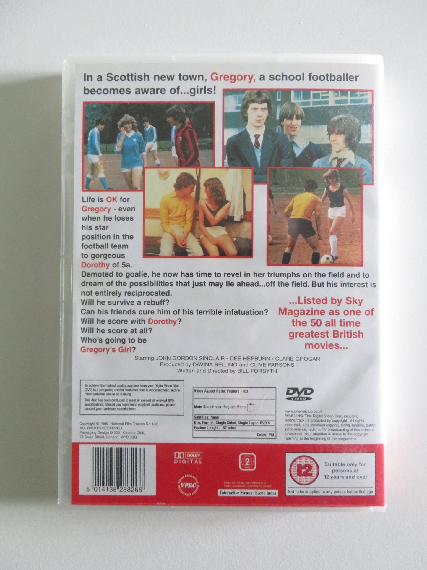 GREGORY'S GIRL (DVD) JOHN GORDON SINCLAIR DEE HEPBURN 1980 REGION 2 Rendezvous Cinema Movie posters