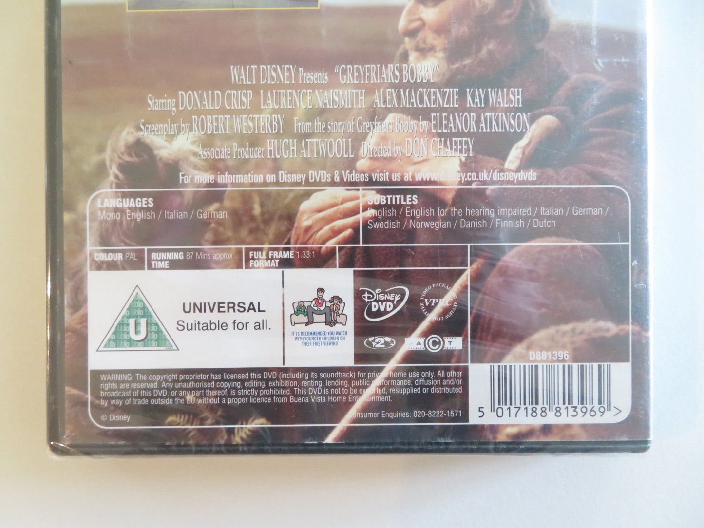 GREYFRIARS BOBBY: THE TRUE STORY OF A DOG (DVD) DISNEY D. CRISP 1961 REGION 2 Rendezvous Cinema Movie posters