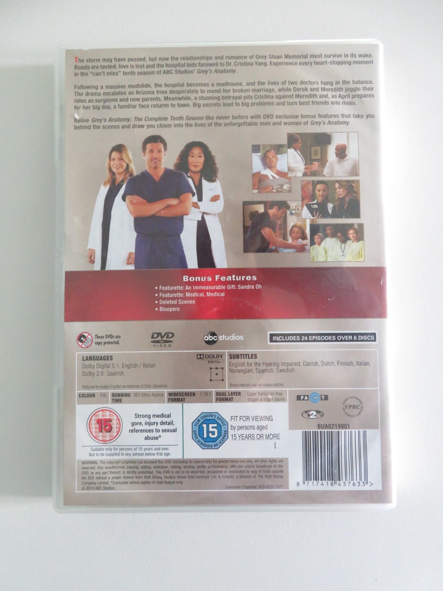 Grey's Anatomy Complete Tenth Season (DVD) Patrick Dempsey 2013 Region 2 Movie posters