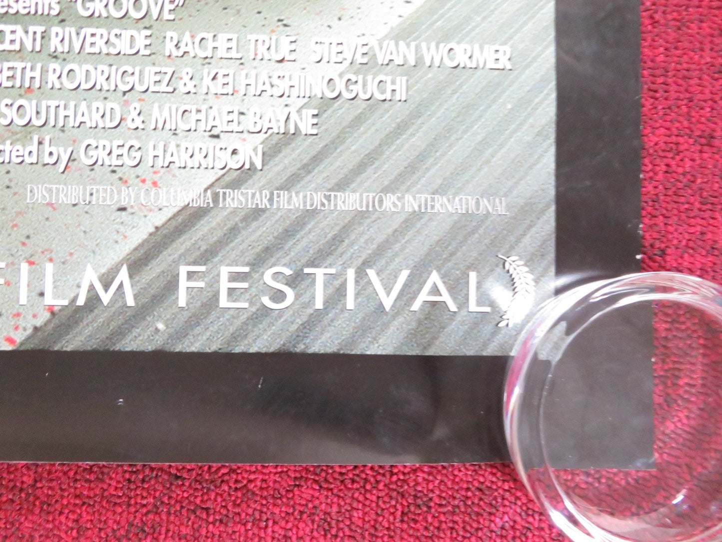 GROOVE US ONE SHEET ROLLED POSTER CHRIS FERREIRA MACKENZIE FIRGENS 2000 Rendezvous Cinema Movie posters