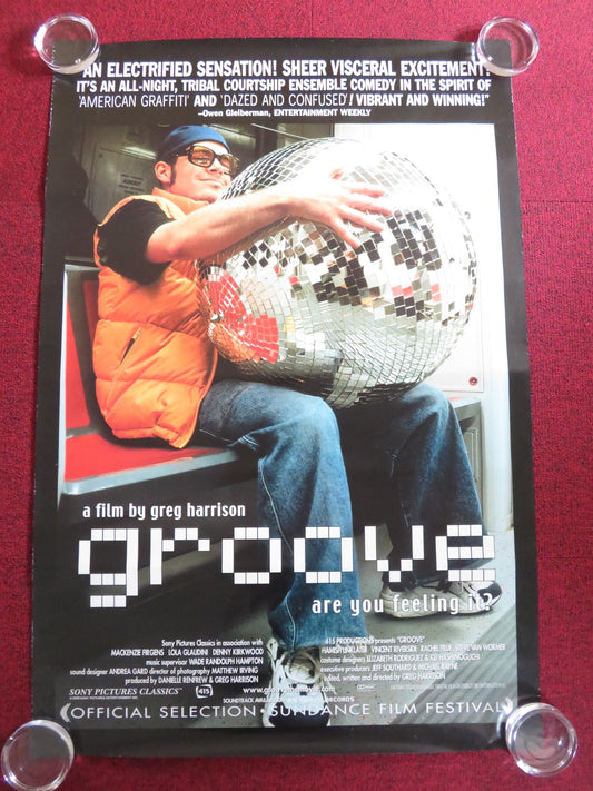 GROOVE US ONE SHEET ROLLED POSTER CHRIS FERREIRA MACKENZIE FIRGENS 2000 Rendezvous Cinema Movie posters