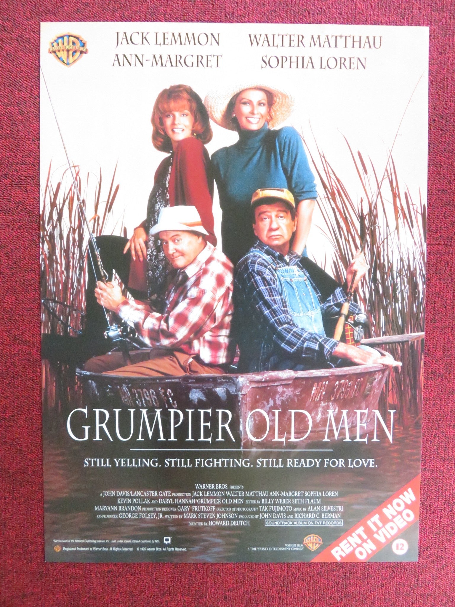 GRUMPIER OLD MEN VHS VIDEO POSTER JACK LEMMON WALTER MATTHAU 1995 Rendezvous Cinema Movie posters