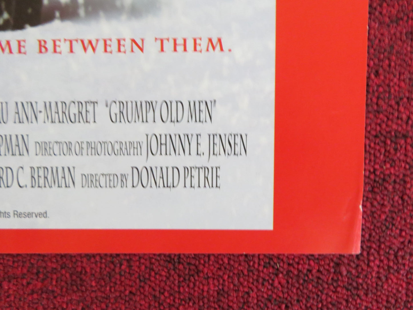 GRUMPY OLD MEN VHS VIDEO POSTER JACK LEMMON WALTER MATTHAU 1994 Rendezvous Cinema Movie posters