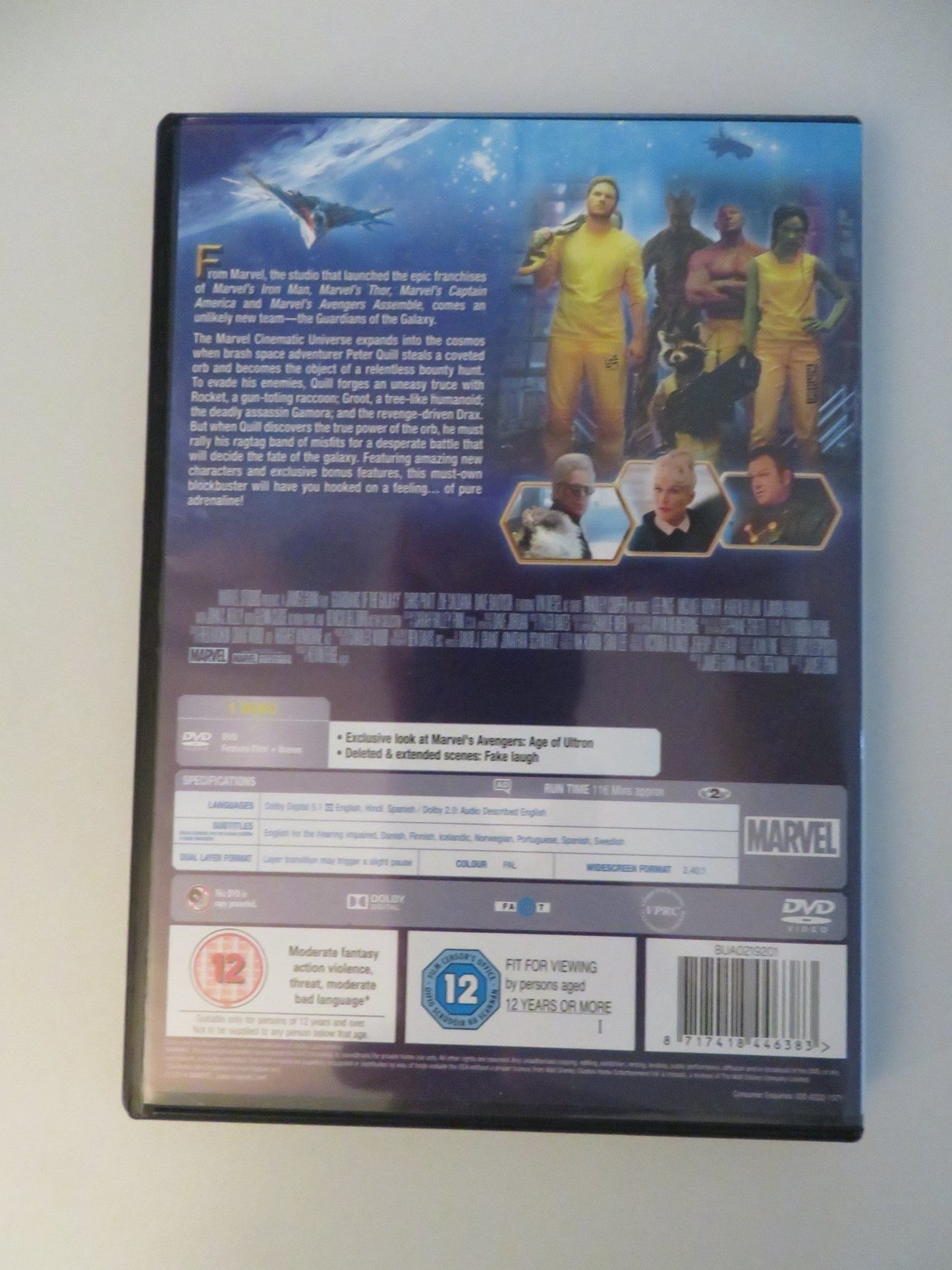 GUARDIANS OF THE GALAXY VOL. 1 & 2 OBVIOUSLY (DVD BOXSET) C. PRATT 2014 REGION 2 Movie posters
