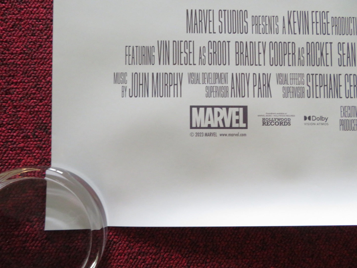 GUARDIANS OF THE GALAXY VOLUME 3 - C US ONE SHEET ROLLED POSTER B. COOPER 2023 Rendezvous Cinema Movie posters