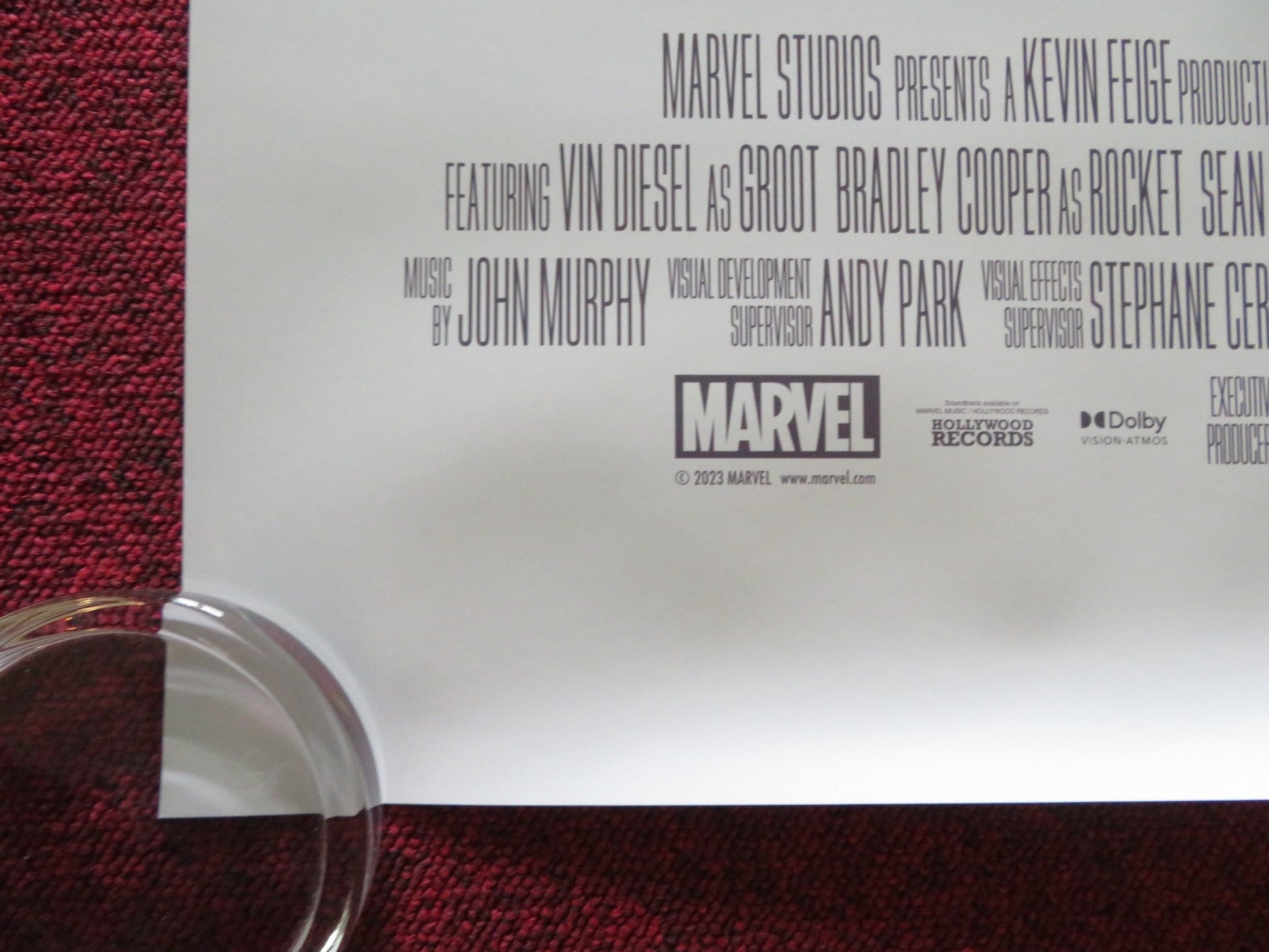 GUARDIANS OF THE GALAXY VOLUME 3 - C US ONE SHEET ROLLED POSTER B. COOPER 2023 Rendezvous Cinema Movie posters