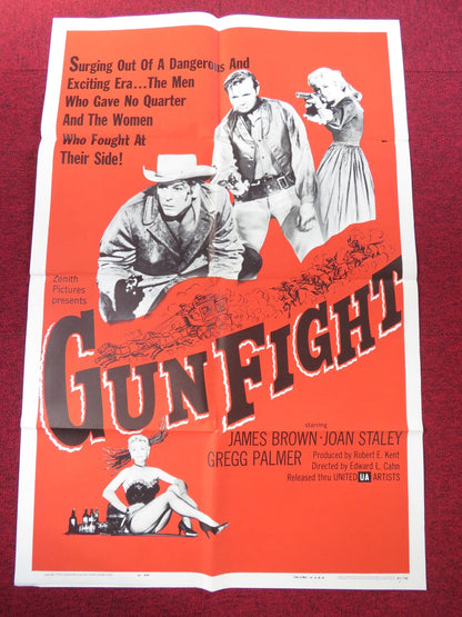 GUN FIGHT FOLDED US ONE SHEET POSTER JAMES BROWN JOAN STALEY 1961 Rendezvous Cinema Movie posters