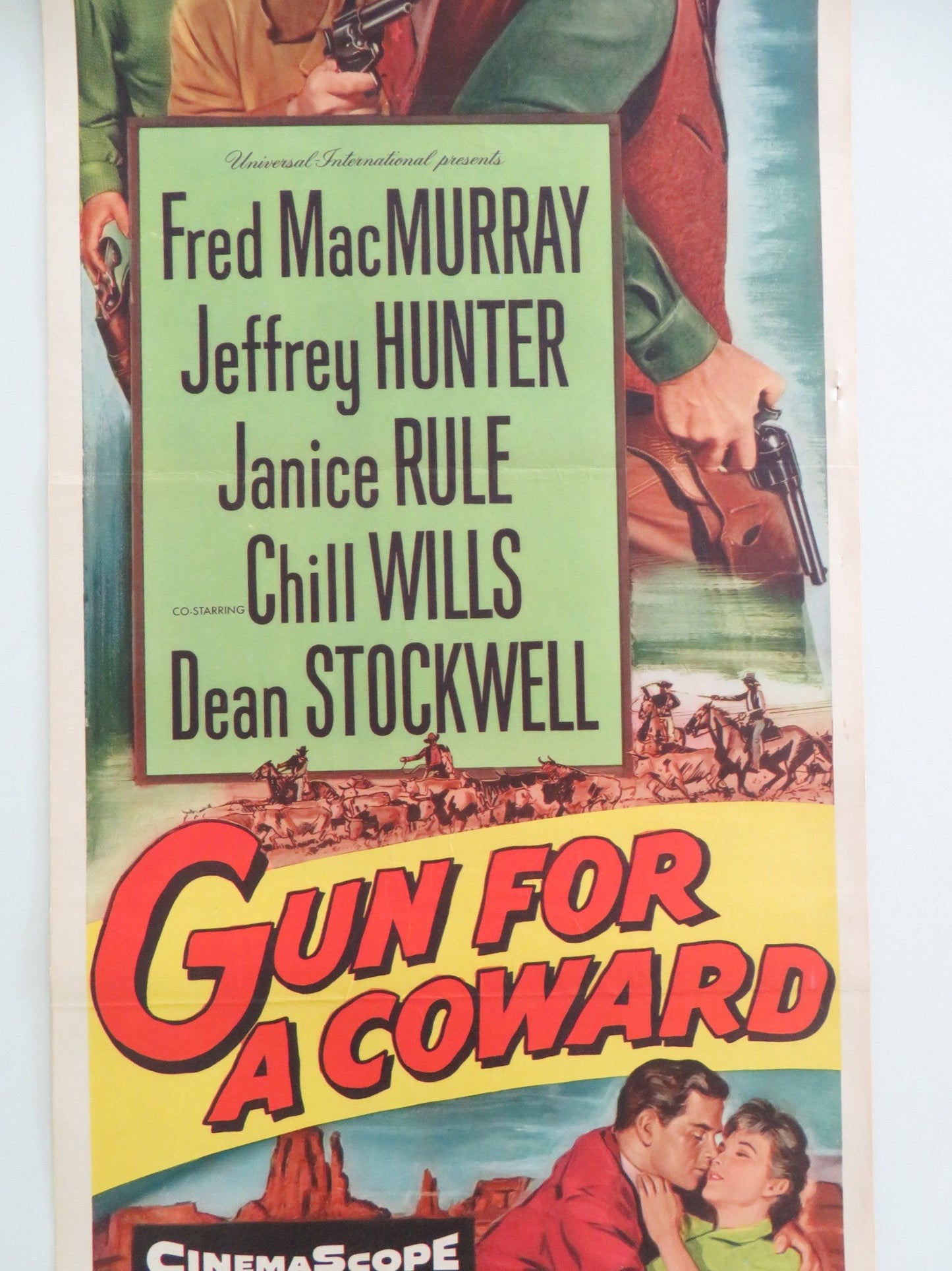 Gun For A Coward US Insert Poster Fred MacMurray Jeffrey Hunter 1956 Movie posters