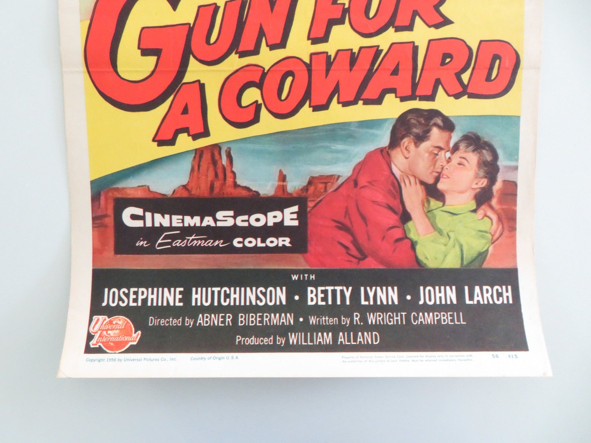 Gun For A Coward US Insert Poster Fred MacMurray Jeffrey Hunter 1956 Movie posters