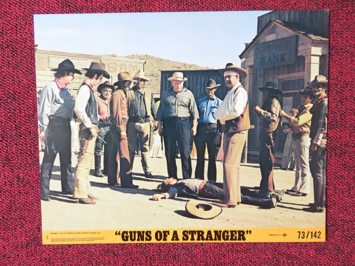 GUNS OF A STRANGER - 4 LOBBY CARD - MARTY ROBBINS CHILL WILLS 1973 Rendezvous Cinema Movie posters