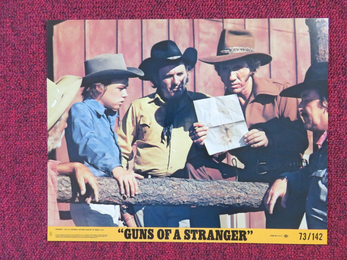 GUNS OF A STRANGER - 8 LOBBY CARD MARTY ROBBINS CHILL WILLS 1973 Rendezvous Cinema Movie posters