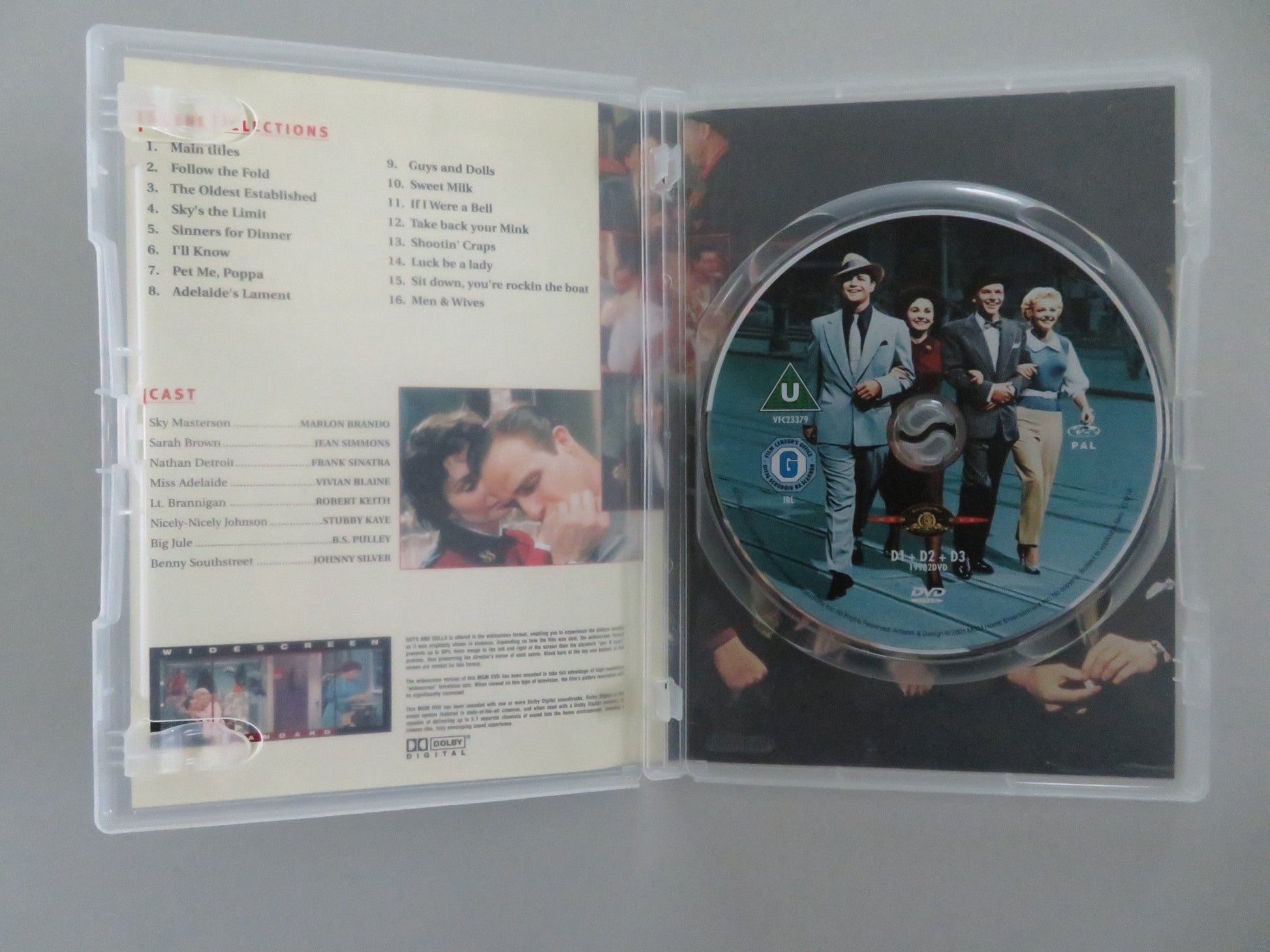 GUYS AND DOLLS - B (DVD) MARLON BRANDO FRANK SINATRA 1955 REGION 2 Movie posters