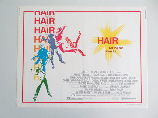 Hair US Half Sheet (22"x 28") Poster John Savage Treat Williams 1979 Movie posters
