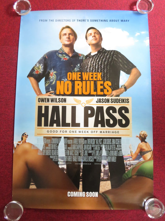 HALL PASS US ONE SHEET ROLLED POSTER OWEN WILSON JASON SUDEIKIS 2011 Rendezvous Cinema Movie posters