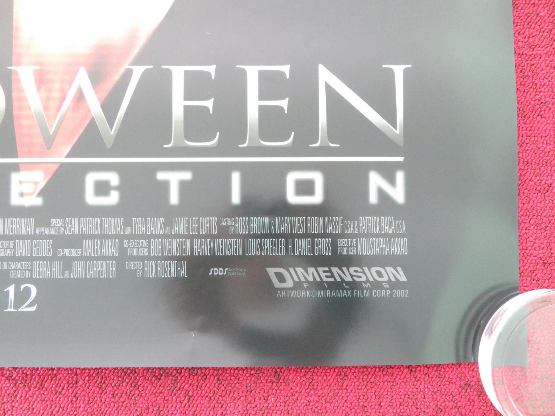 HALLOWEEN: RESURRECTION US ONE SHEET ROLLED POSTER JAMIE LEE CURTIS RHYMES 2002 Movie posters