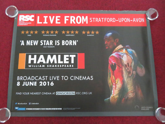 HAMLET UK QUAD ROLLED POSTER RSC PAAPA ESSIEDU 2016 - Rendezvous Cinema