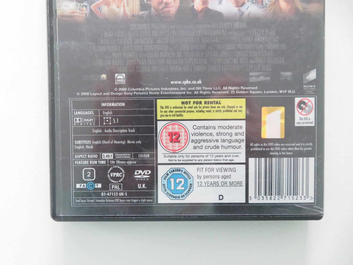 Hancock (DVD) Will Smith Charlize Theron 2008 Region 2 Movie posters