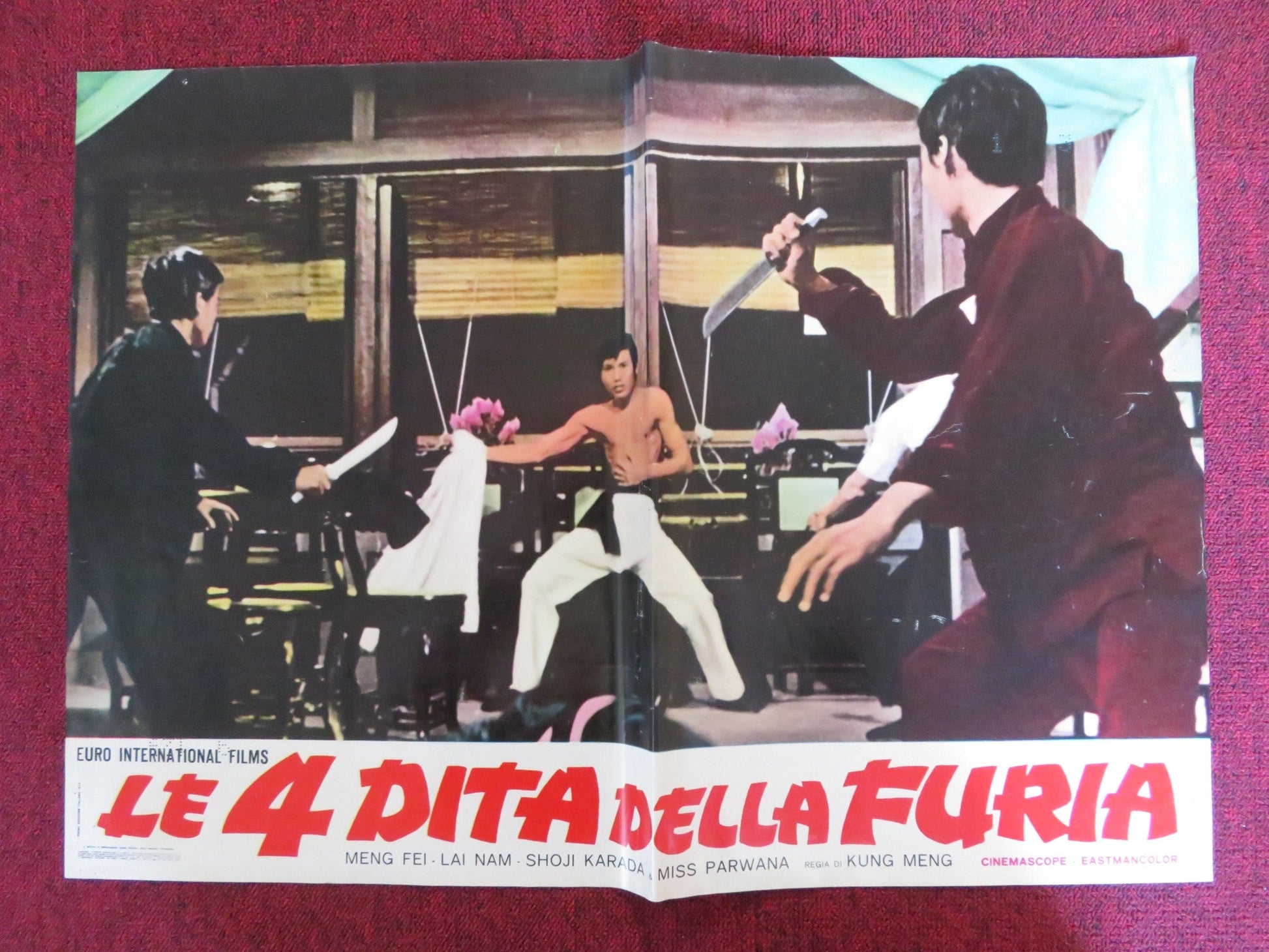 HANDS OF DEATH - A ITALIAN FOTOBUSTA POSTER MEN FEI LAI NAM 1973 Rendezvous Cinema Movie posters