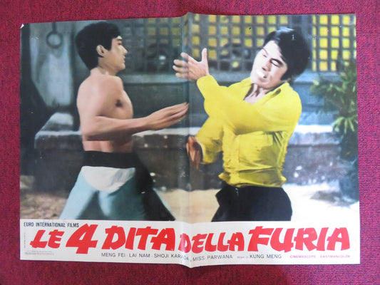 HANDS OF DEATH - E ITALIAN FOTOBUSTA POSTER MEN FEI LAI NAM 1973 Rendezvous Cinema Movie posters