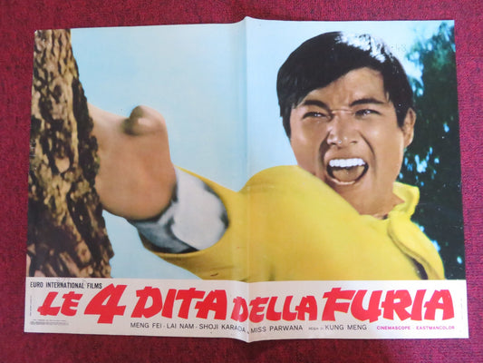 HANDS OF DEATH - F ITALIAN FOTOBUSTA POSTER MEN FEI LAI NAM 1973 Rendezvous Cinema Movie posters