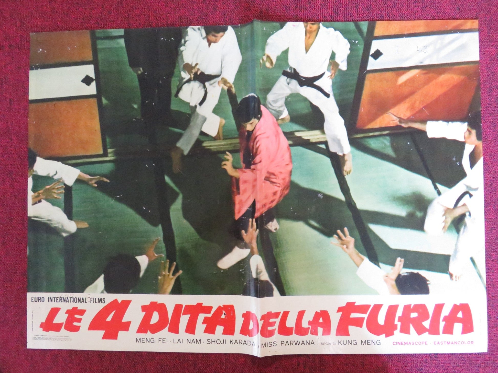 HANDS OF DEATH - G ITALIAN FOTOBUSTA POSTER MEN FEI LAI NAM 1973 Rendezvous Cinema Movie posters