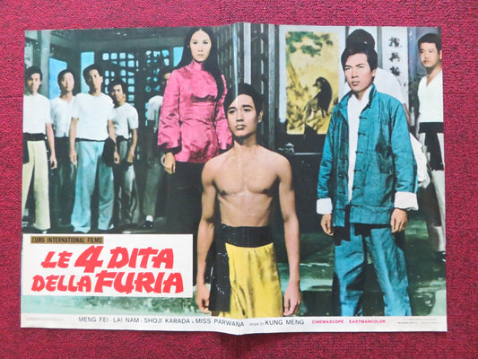 HANDS OF DEATH - H ITALIAN FOTOBUSTA POSTER FEI MENG YASUAKI KURATA 1973 Rendezvous Cinema Movie posters