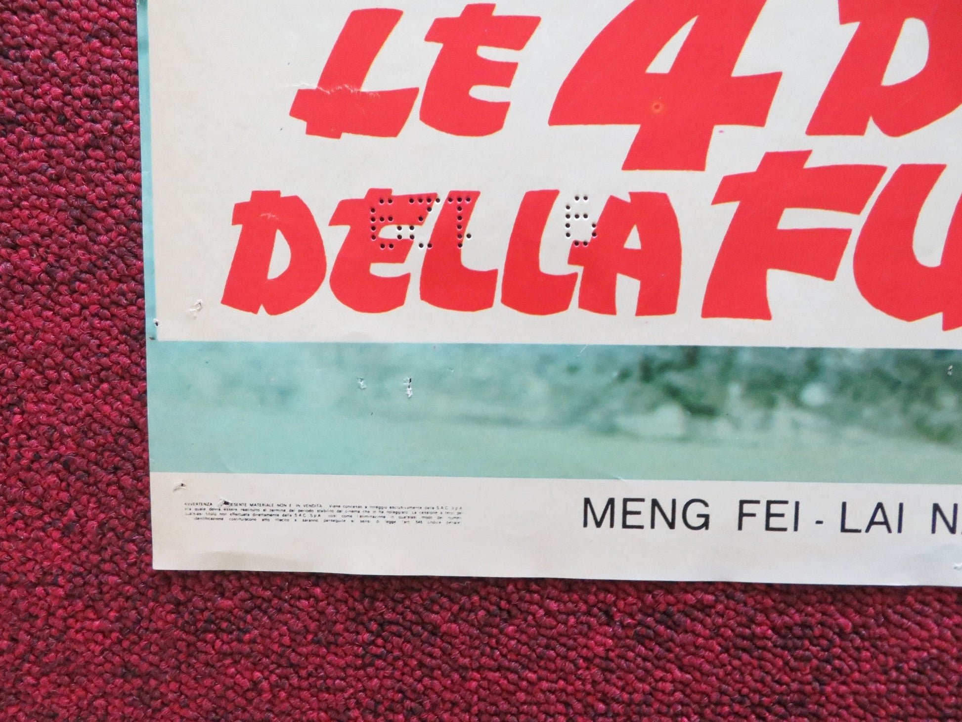 HANDS OF DEATH - H ITALIAN FOTOBUSTA POSTER FEI MENG YASUAKI KURATA 1973 Rendezvous Cinema Movie posters