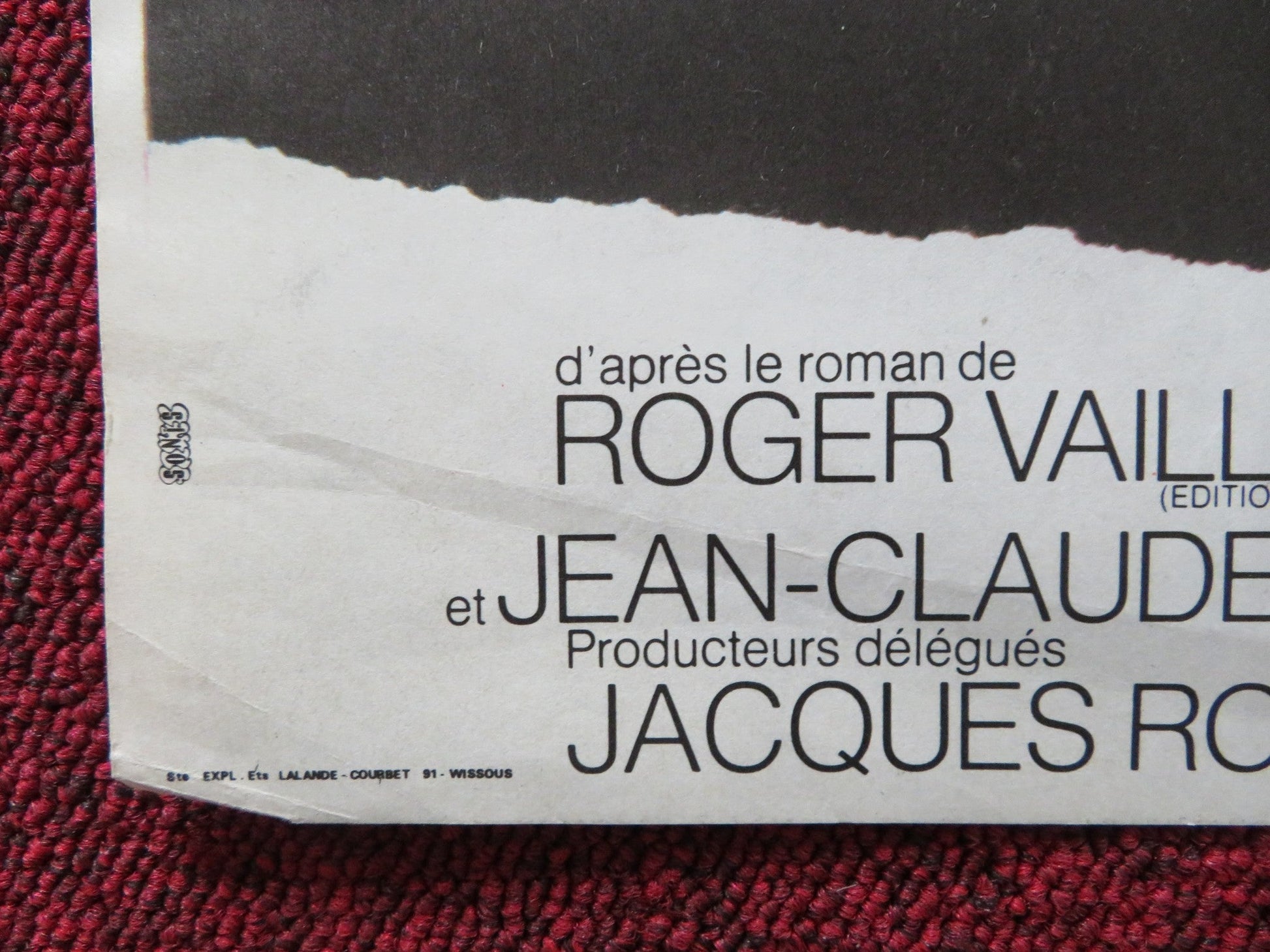 HANDSOME FACE FRENCH POSTER BERNARD PAUL LUIGI DIBERTI 1972 Rendezvous Cinema Movie posters