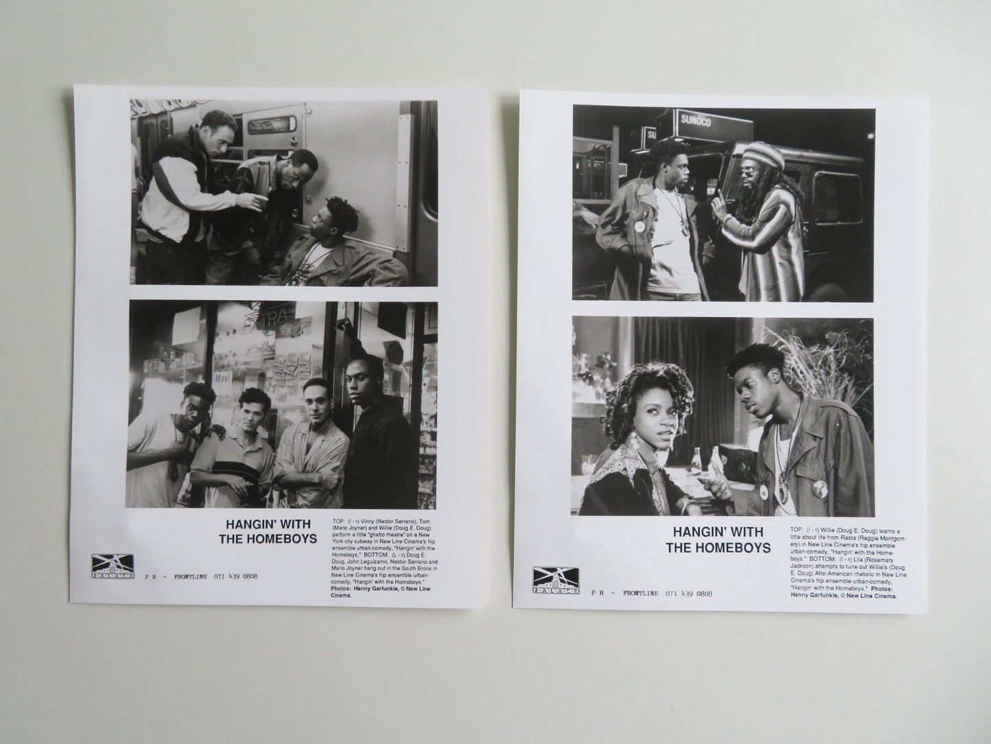 HANGIN' WITH THE HOMEBOYS MOVIE STILL PHOTO LOT OF 2 DOUG E. DOUG LEGUIZAMO 1991 Movie posters