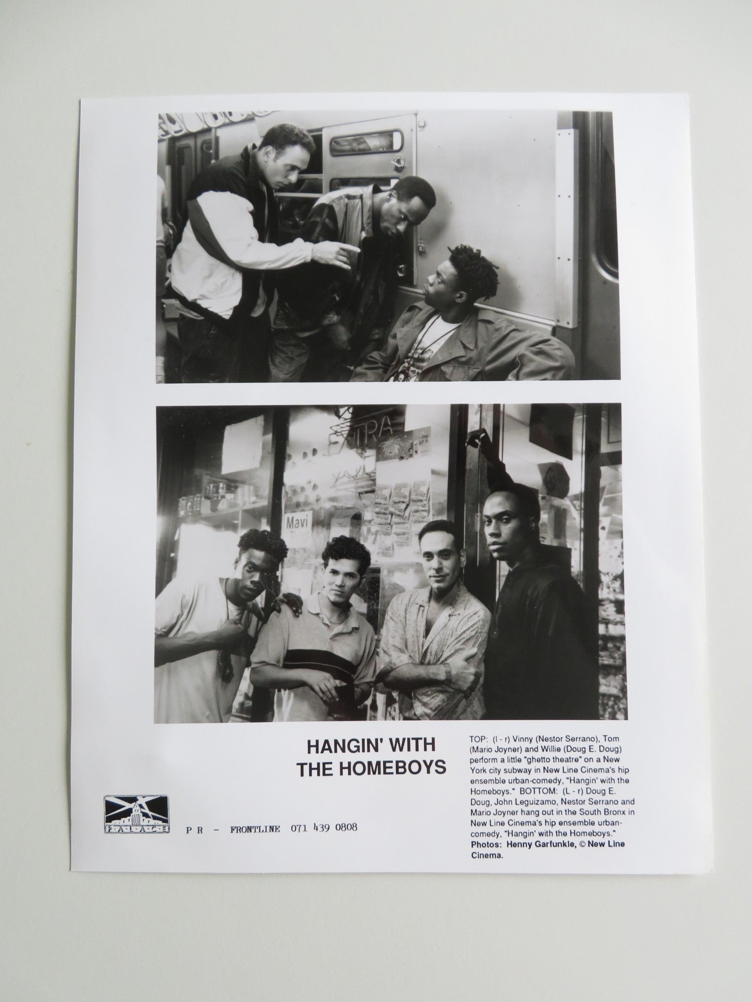 HANGIN' WITH THE HOMEBOYS MOVIE STILL PHOTO LOT OF 2 DOUG E. DOUG LEGUIZAMO 1991 Movie posters