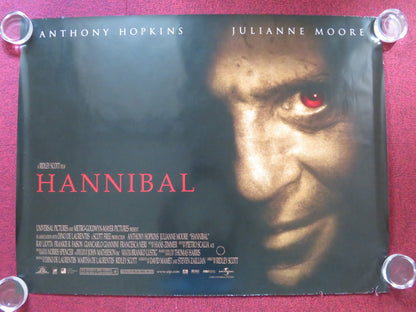 HANNIBAL - B UK QUAD ROLLED POSTER ANTHONY HOPKINS JULIANNE MOORE 2001 Rendezvous Cinema Movie posters