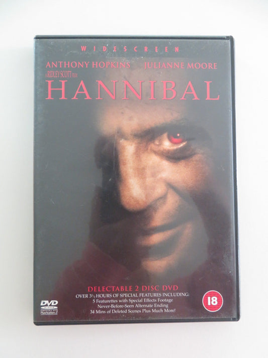 HANNIBAL - DELECTABLE 2 DISC DVD (DVD) ANTHONY HOPKINS MOORE 2001 REGION 2 Movie posters